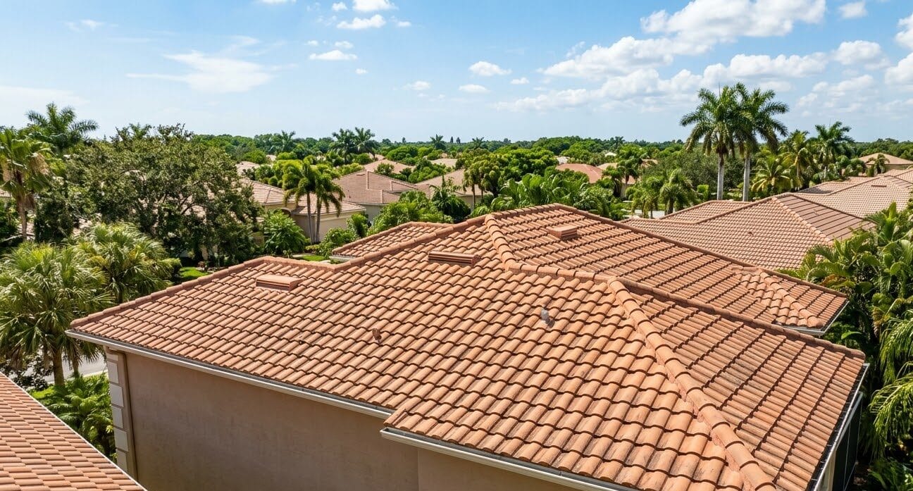 Roof inspection in Spring Hill, FL preparing for permitted replacement.