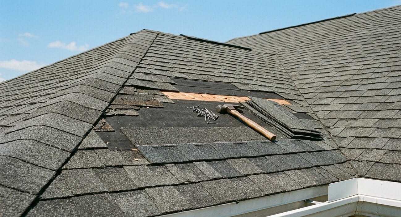 Flat roof inspection on a commercial building in Brooksville, FL.
